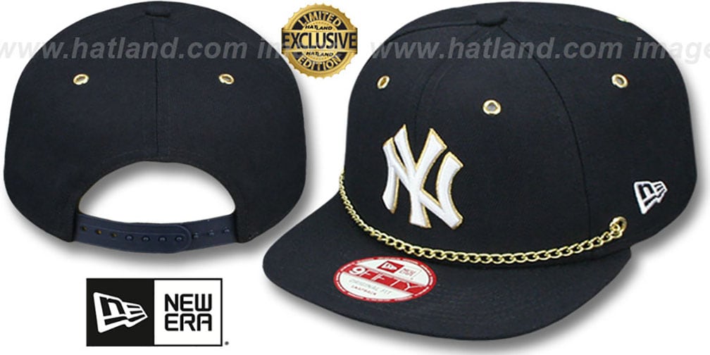 Yankees  'CHAIN SNAPBACK' Navy Hat by New Era