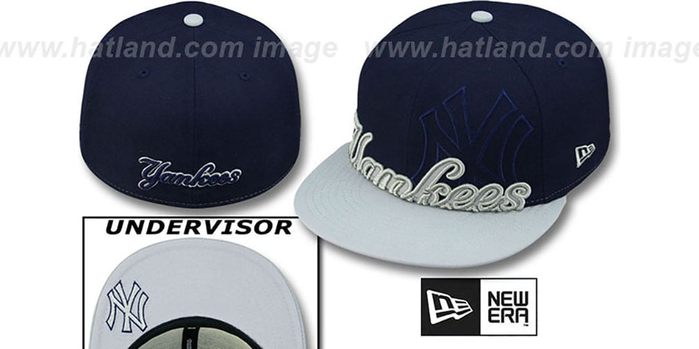 Yankees '2T IN-DA-FACE' Navy-Grey Fitted Hat by New Era