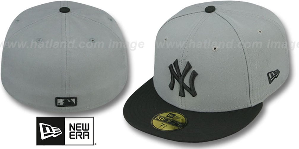 Yankees '2T TEAM-BASIC' Grey-Black Fitted Hat by New Era