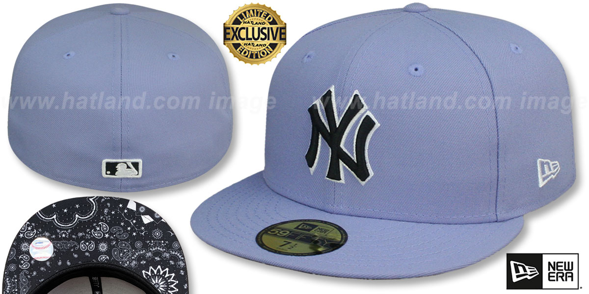 Yankees 'BLACKDANA BOTTOM' Lavender Fitted Hat by New Era