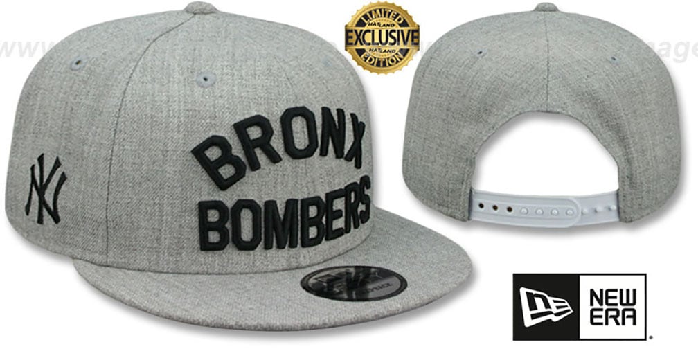 Yankees 'BRONX BOMBERS' SNAPBACK Heather Light Grey Hat by New Era