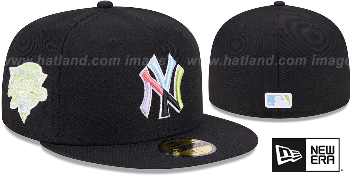 Yankees 'COLOR PACK SIDE-PATCH' Black Fitted Hat by New Era