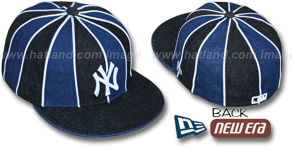 Yankees DENIM '12-PACK' Black-Navy Fitted Hat by New Era