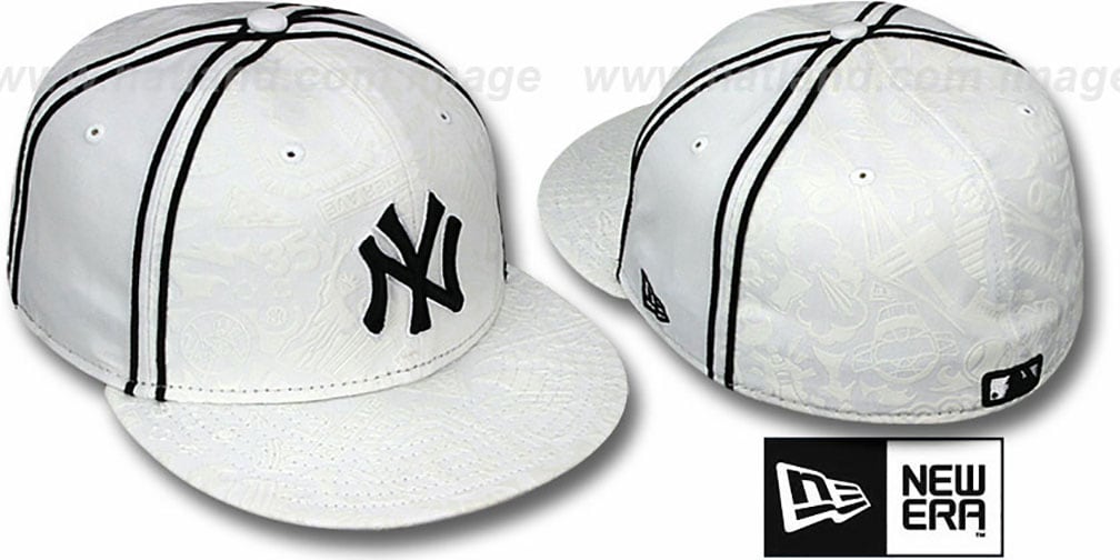 Yankees 'DUAL-PIPED INKED' White Fitted Hat by New Era