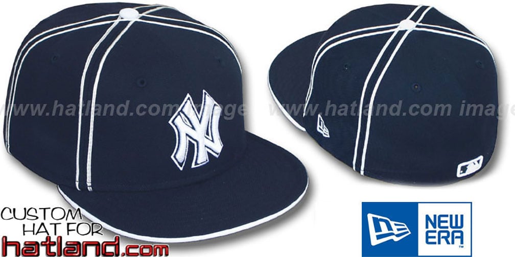 Yankees 'DUAL-PIPED' Navy-White Fitted Hat by New Era