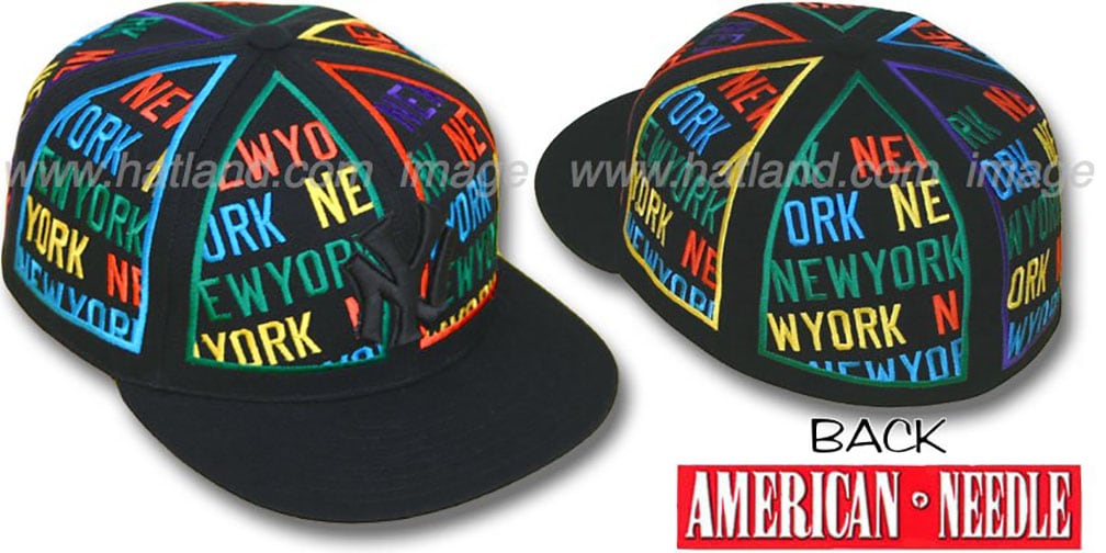 Yankees 'ETERNAL ALL-OVER' Black Fitted Hat by American Needle