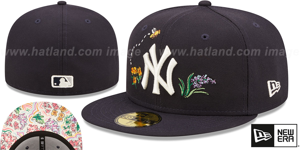 Yankees 'FLORAL WATERCOLORS' Navy Fitted Hat by New Era