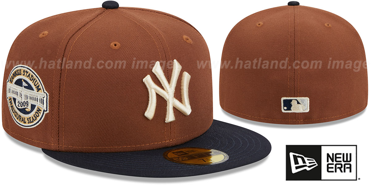 Yankees 'HARVEST SIDE-PATCH' Brown-Navy Fitted Hat by New Era