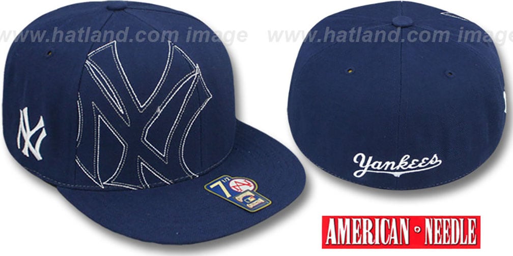 Yankees 'HEADSTRONG' Navy Fitted Hat by American Needle