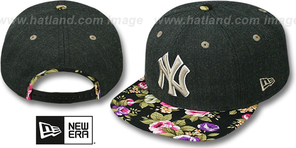 Yankees 'HEATHER BLOOM SNAPBACK' Charcoal-Black Hat by New Era