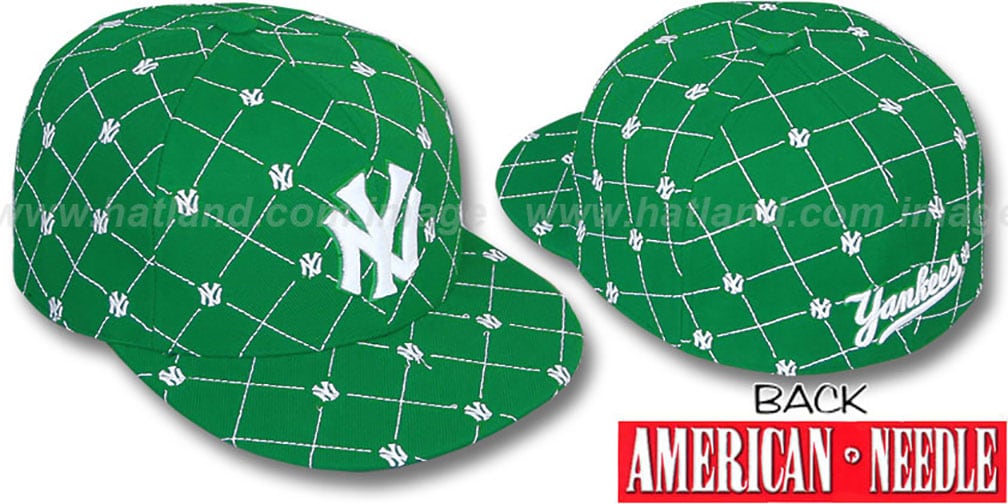 Yankees 'KINGSTON ALL-OVER' Kelly-White Fitted Hat by American Needle