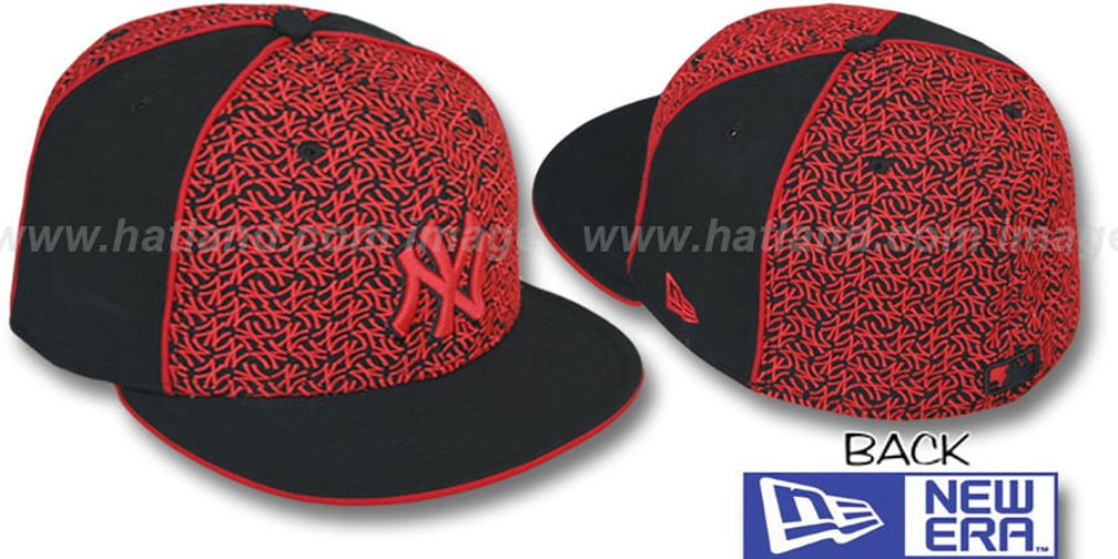 Yankees 'LOS-LOGOS' Black-Red Fitted Hat by New Era
