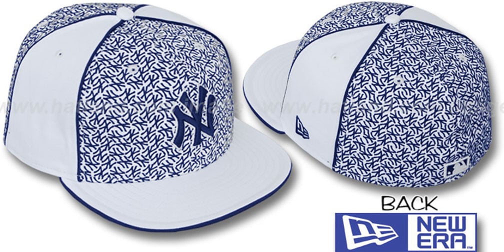 Yankees 'LOS-LOGOS' White-Navy Fitted Hat by New Era