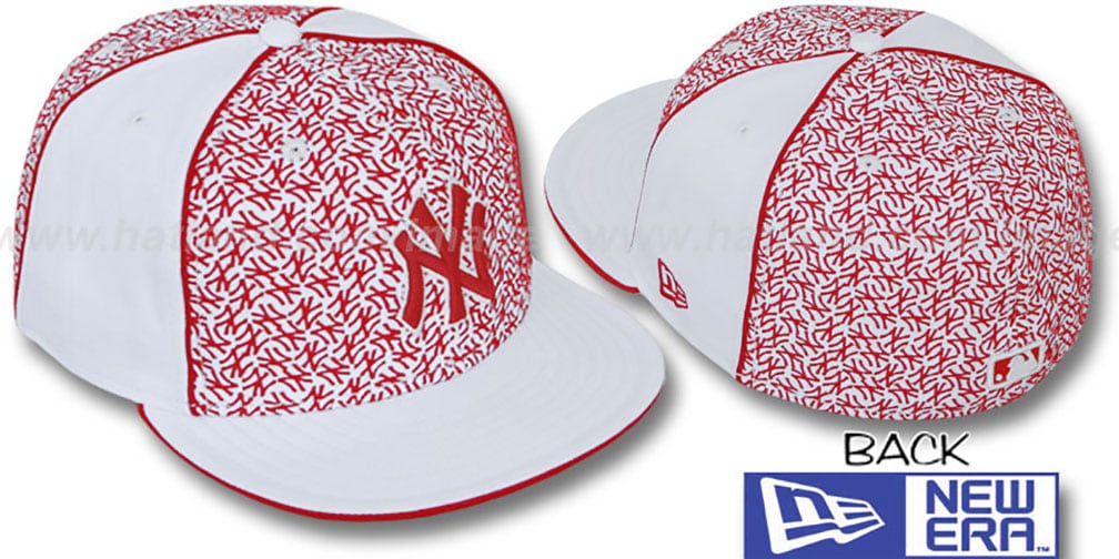 Yankees 'LOS-LOGOS' White-Red Fitted Hat by New Era