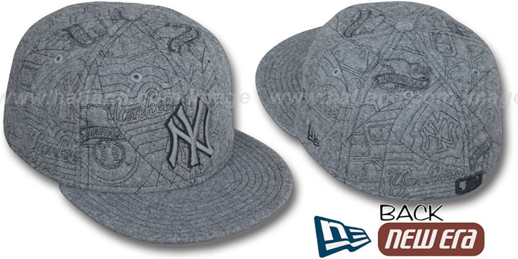 Yankees 'MELTON PUFFY' Grey Fitted Hat by New Era
