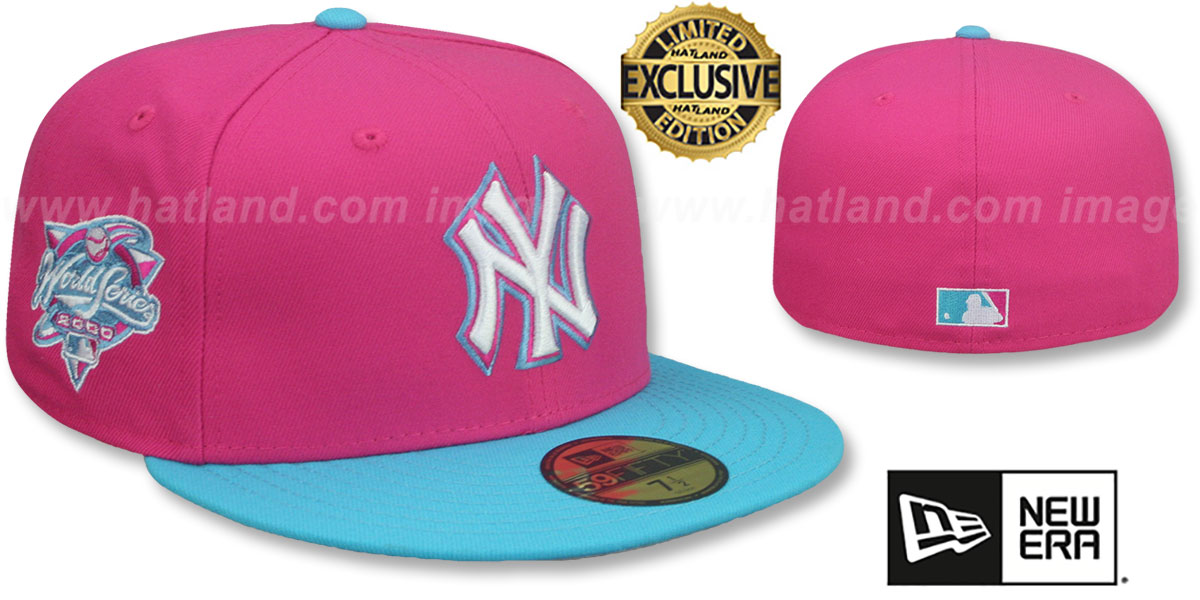 Yankees 'MIAMI VICE SIDE-PATCH' Beetroot-Blue Fitted Hat by New Era