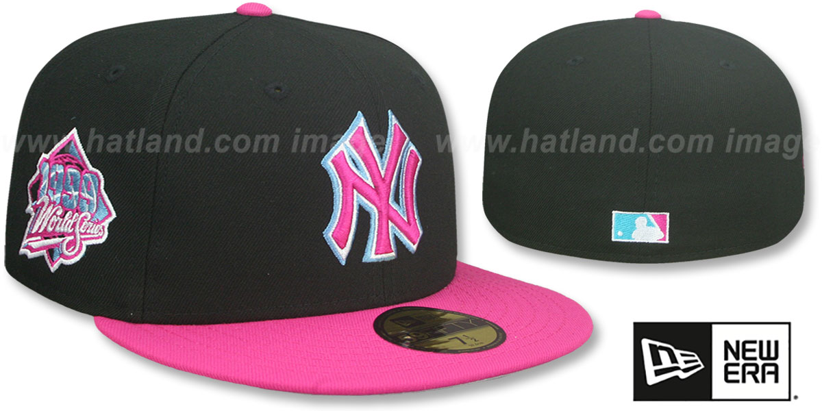 Yankees 'MIAMI VICE SIDE-PATCH' Black-Beetroot Fitted Hat by New Era