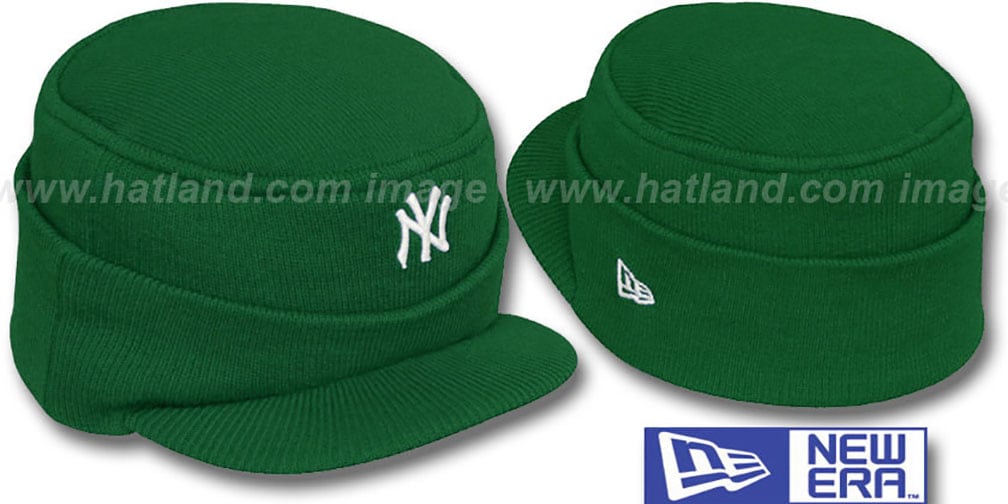 Yankees 'MINI-BRIM RILEY' Green Knit Hat by New Era