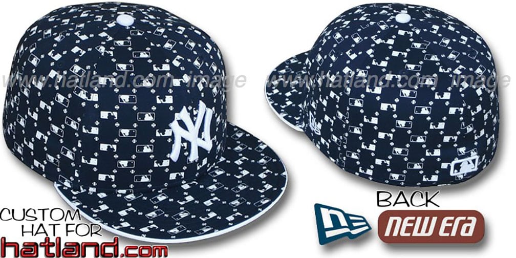 Yankees 'MLB FLOCKING' Navy Fitted Hat by New Era