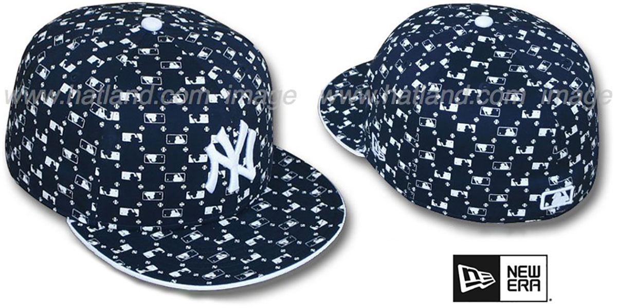 Yankees 'MLB FLOCKING' Navy Fitted Hat by New Era