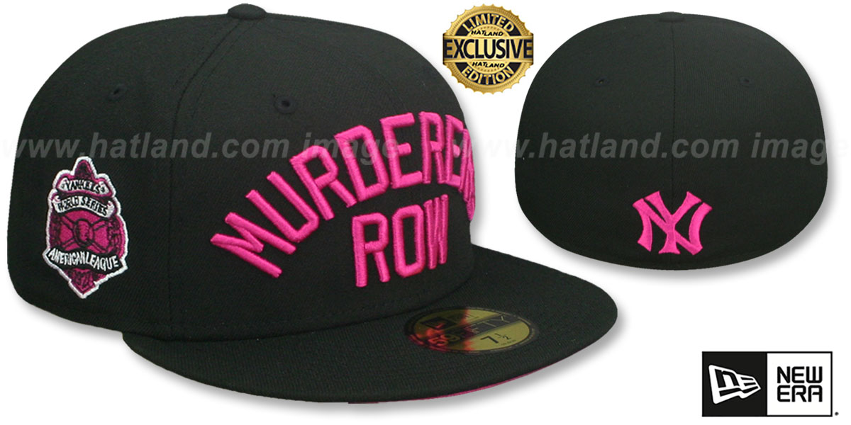 Yankees 'MURDERERS ROW' PATCH-BOTTOM Black-Beetroot Fitted Hat by New Era