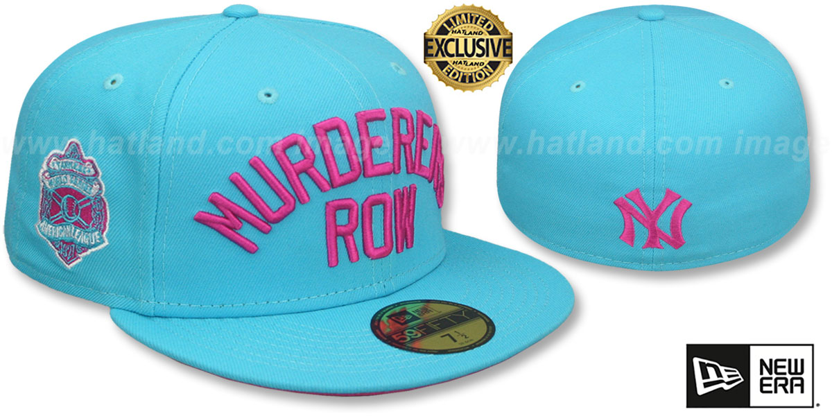 Yankees 'MURDERERS ROW' PATCH-BOTTOM Blue-Beetroot Fitted Hat by New Era