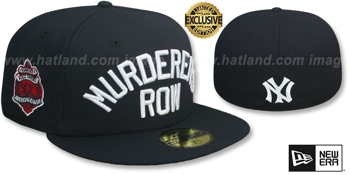 Yankees 'MURDERERS ROW' PATCH-BOTTOM Navy-Red Fitted Hat by New Era