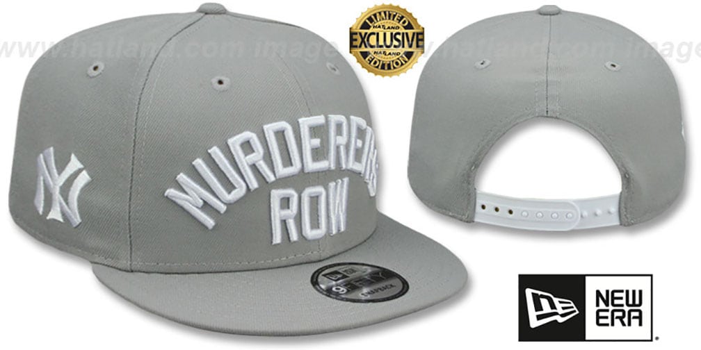 Yankees 'MURDERERS ROW' SNAPBACK Light Grey Hat by New Era