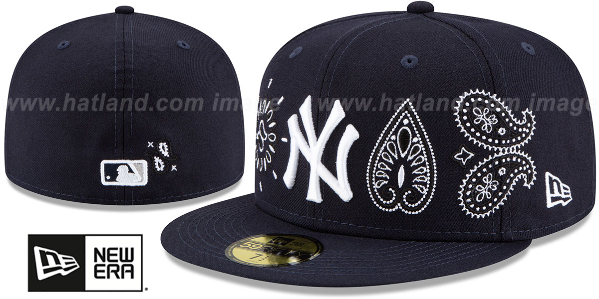 Yankees 'PAISLEY ELEMENTS' Navy Fitted Hat by New Era