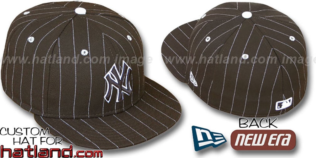 Yankees 'PINSTRIPE' Brown-White Fitted Hat by New Era