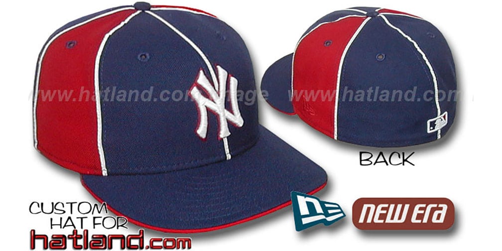 Yankees 'PINWHEEL-3' Navy-Red Fitted Hat by New Era