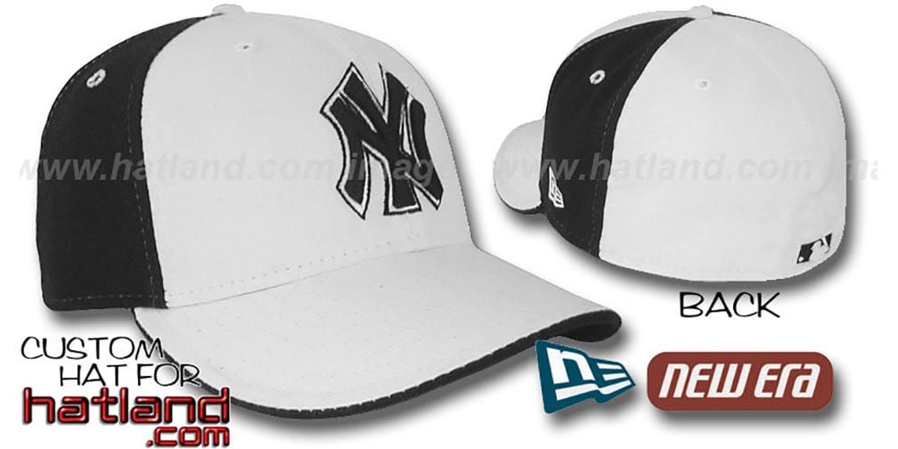 Yankees 'PINWHEEL' White-Black Fitted Hat by New Era