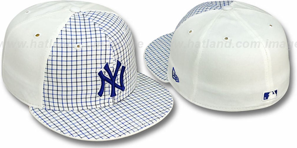 Yankees 'PLAIDSTER' Plaid-White Fitted Hat by New Era