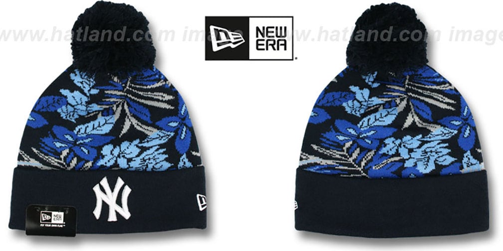 Yankees 'SNOW-TROPICS' Navy Knit Beanie Hat by New Era