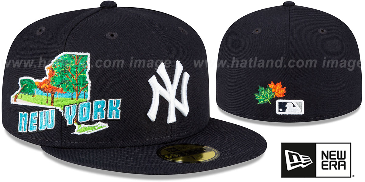Yankees 'STATEVIEW' Navy Fitted Hat by New Era