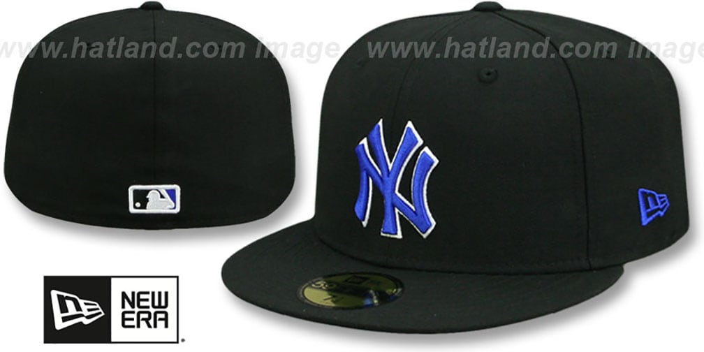 Yankees 'TEAM-BASIC' Black-Royal Fitted Hat by New Era