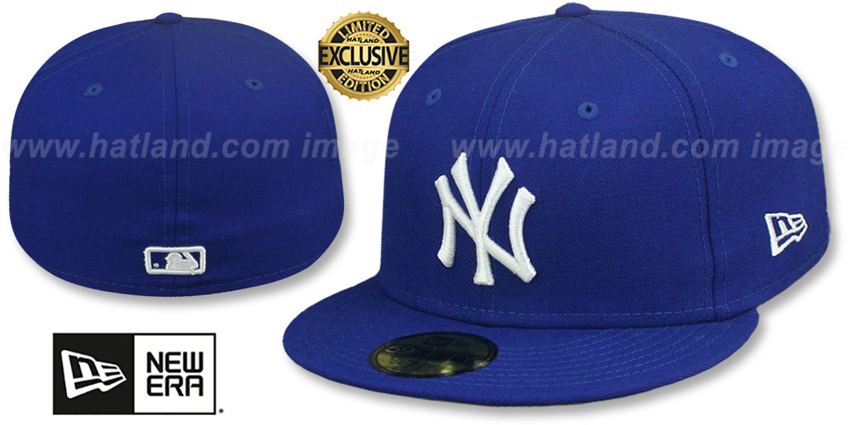 Yankees 'TEAM-BASIC' Royal-White Fitted Hat by New Era