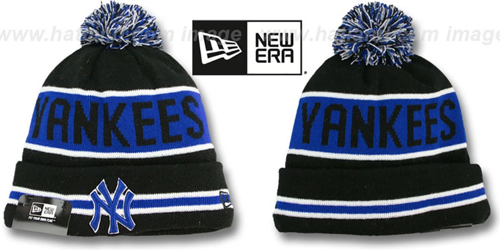 Yankees 'THE-COACH' Black-Royal Knit Beanie Hat by New Era