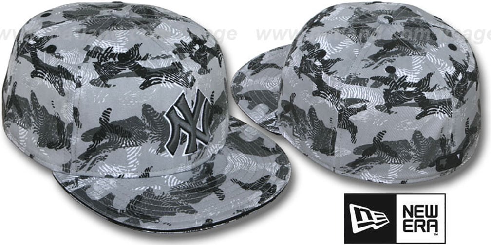 Yankees 'THUMBPRINT' Grey Fitted Hat by New Era