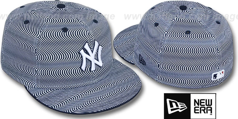 Yankees 'TRIPPIN' White-Navy Fitted Hat by New Era