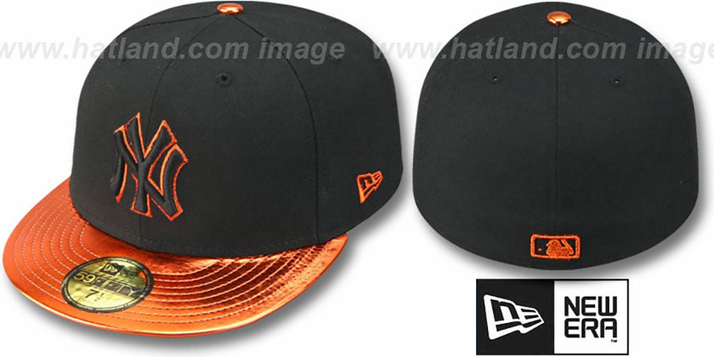Yankees 'VIZATION' Black-Orange Fitted Hat by New Era