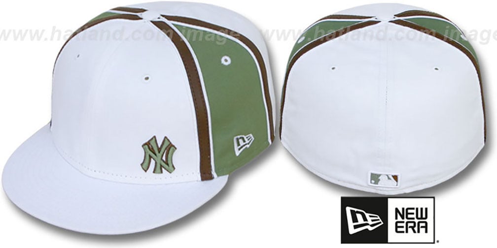 Yankees 'WILLIAM-III FLAWLESS' White-Olive Fitted Hat by New Era