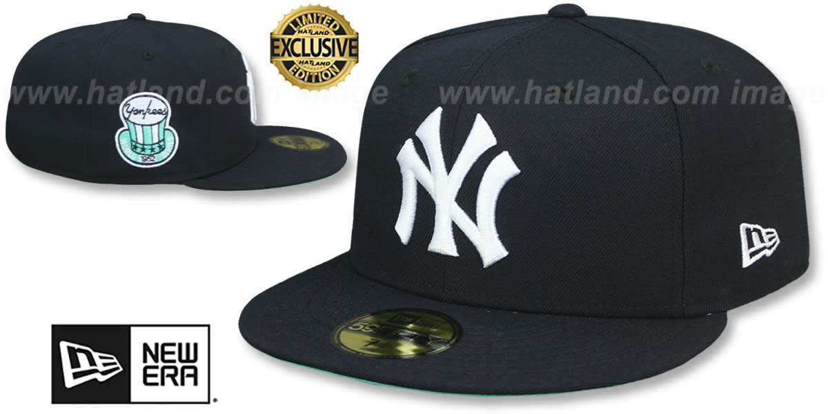 Yankees 1952 WORLD SERIES 'MINT-BOTTOM' Navy Fitted Hat by New Era