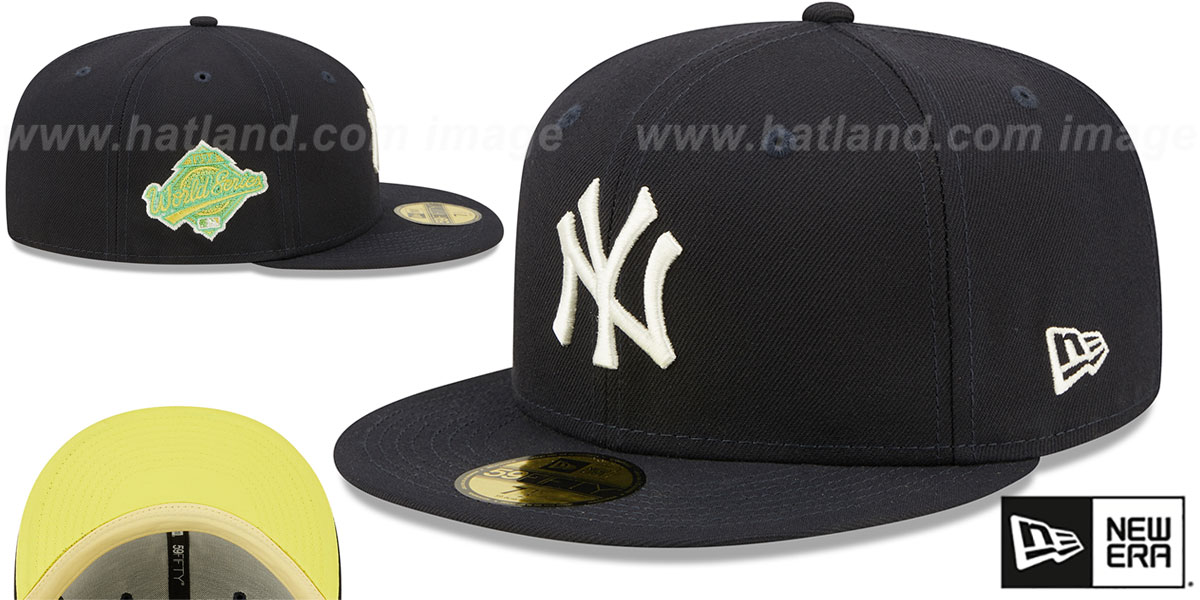 Yankees 1996 WS 'CITRUS POP' Navy-Yellow Fitted Hat by New Era