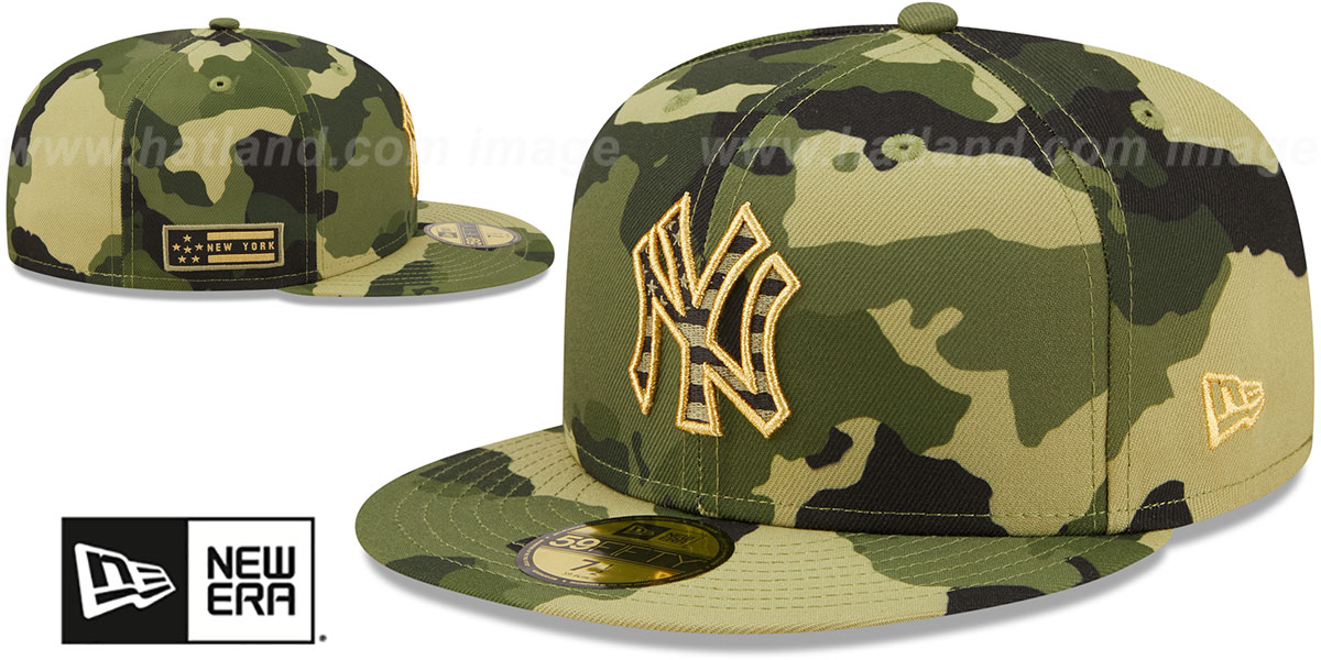 Yankees 2022 ARMED FORCES 'STARS N STRIPES' Hat by New Era