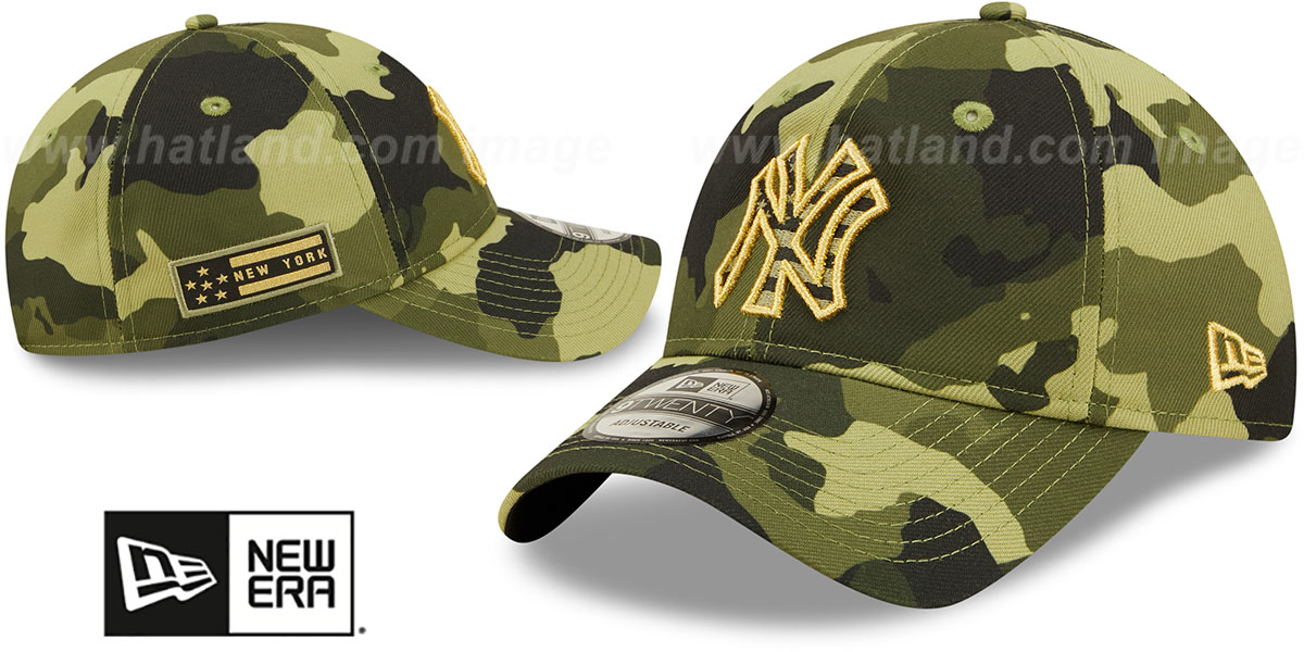 Yankees 2022 ARMED FORCES 'STARS N STRIPES STRAPBACK' Hat by New Era