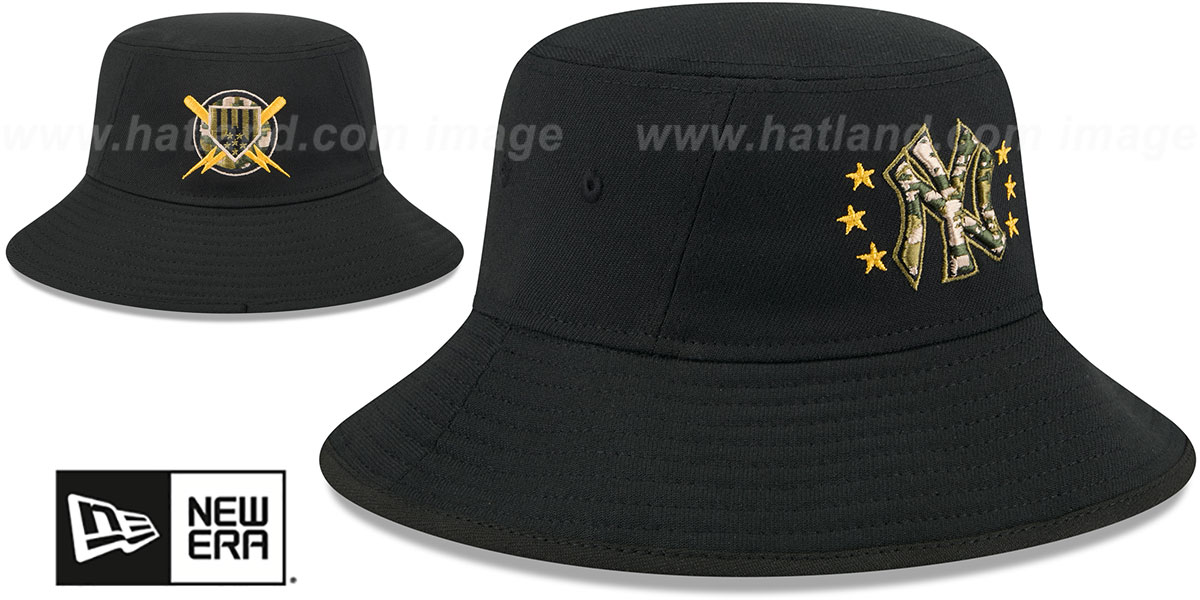 Yankees 2024 ARMED FORCES 'STARS N STRIPES BUCKET Hat by New Era