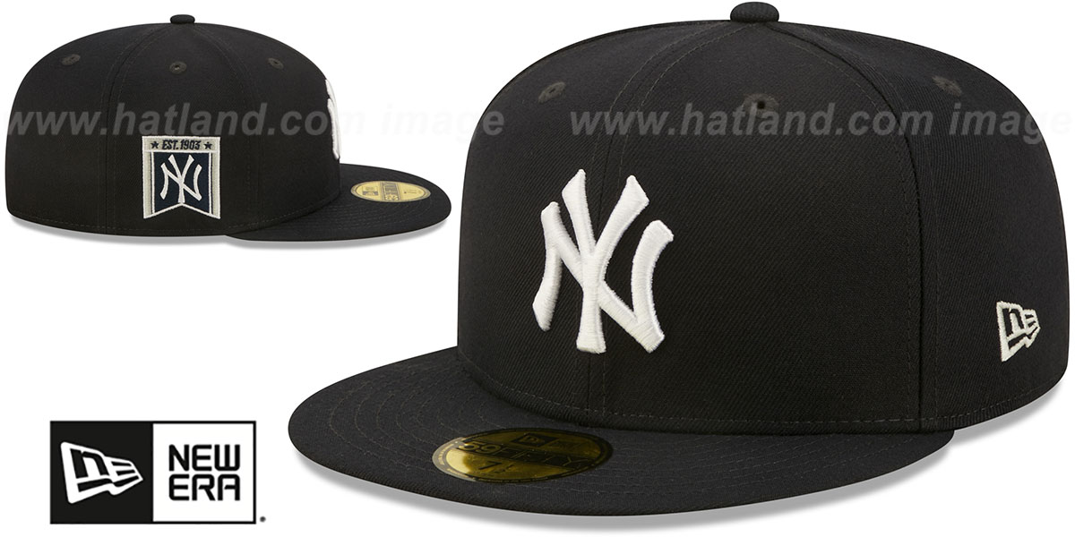 Yankees 'BANNER SIDE-PATCH' Navy Fitted Hat by New Era