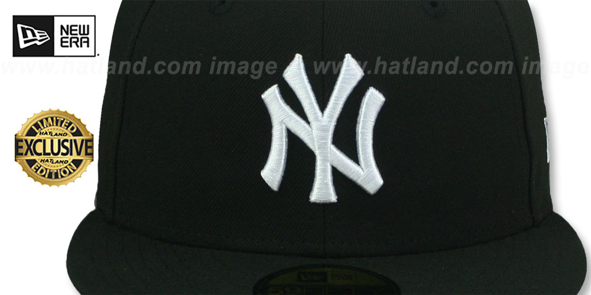 Yankees 'BLACK FLORAL-BOTTOM' Black Fitted Hat by New Era