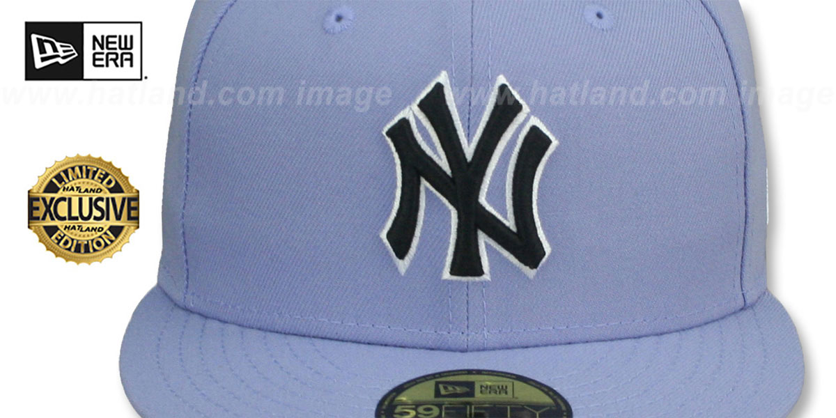 Yankees 'BLACKDANA BOTTOM' Lavender Fitted Hat by New Era